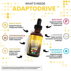 Organic Maca Root Liquid Drops Including Ashwagandha,Fenugreek,Beet and LArgini
