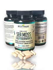 Irish Sea Moss and Bladderwrack, Burdock root Cinnamon Herbal Capsules 100 Count