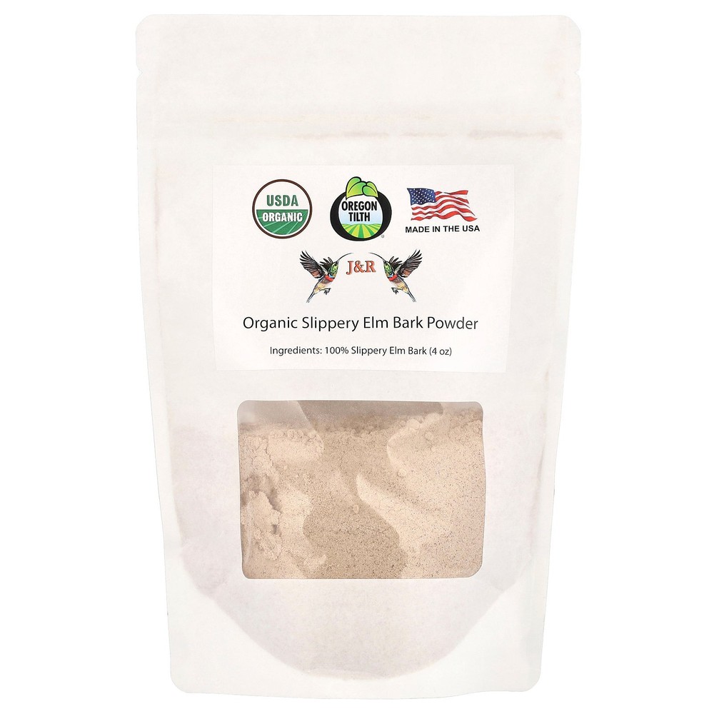 Organic Slippery Elm Bark Powder, 4 oz