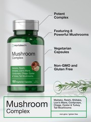 Mushroom Complex Supplement | 150 Capsules | 8 Mushroom Blend | by Carlyle