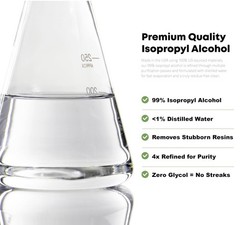 Isopropyl Alcohol 99% – 32oz (1 Pack) Lab Grade Cleaner | Ideal for Quartz, T…