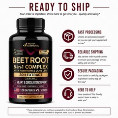 Beet Root Blood Pressure Support Nitric Oxide – Hawthorne Berry/Olive Leaf
