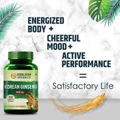 Korean Red Panax Ginseng Capsules – 800 MG 100 Veg Capsules boost vigor vitality