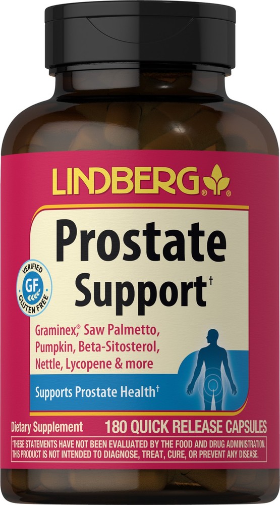 Prostate Supplement | 180 Count | Saw Palmetto, Pumpkin Seed | by Lindberg