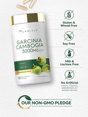 Garcinia Cambogia 3000mg | 180 Capsules | Non-GMO, Gluten Free | by Carlyle