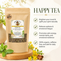 HAPPY TEA – Mood improving, uplifting for depression by master herbalist 2.5 oz.