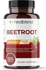 Organic Nitric Oxide Beet Root Capsules 1300mg Support Healthy Blood Circulation