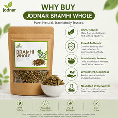 Jodnar Bramhi Whole – Dried Brahmi Leaves – Bacopa Monnieri Herb – 100% Natural