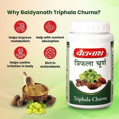 Baidyanath Triphala Churna 400g , Bowel Cleanse, Gas & Acidity Relief