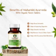 Maharishi Ayurveda Neem Organic 60 Tablets (Pack of 3) Herbal Skin Wellness