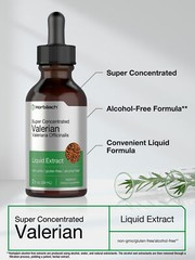 Valerian Root Liquid Extract | 2 fl oz | Alcohol Free | Vegetarian | by Horbaach