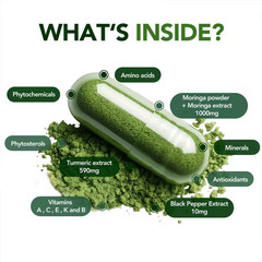 “Ahete Moringa Powder Capsules 30000mg Natural Antioxidant Immune Supplement”