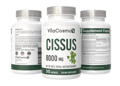 VitaCosmoX Cissus Quadrangularis (8000mg) 240 Capsules, Gluten Free & Non-GMO