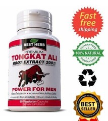 Tongkat Al LONGJACK PASAK BUMI GRADE A STRONGEST ROOT EXTRACT 200:1 60 CAPSULES