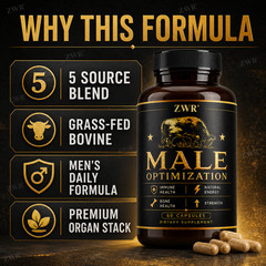 Men’s Health Organ Complex Capsules, Bovine Testicle Liver Heart Prostate
