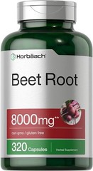 Horbaach Beet Root 8000mg Non-Gmo Gluten Free Formula High Potency Herbal 320 ct