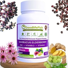 7 in 1 Elderberry with Zinc Echinacea, Vitamin C & D Ginger & Amla 90 Capsules