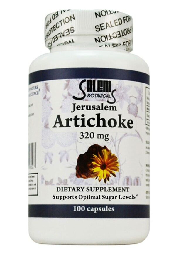 Jerusalem Artichoke 100 Capsules Dietary Supplement 320mg Salem Botanicals