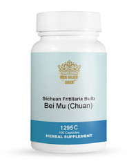 Rock Golden Queen Bei Mu (Chuan), Sichuan Fritillaria Bulb, 100 Capsules/Bottle