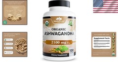 Full Spectrum Ashwagandha 2100 mg – 100 , Gluten-Free Capsules for Wellness
