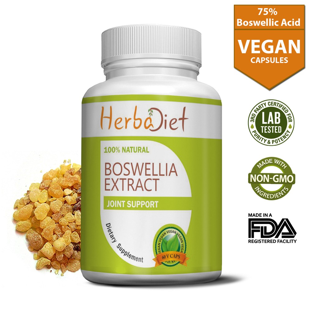 Boswellia Serrata Extract Capsules 75% POTENT Full Spectrum 500mg Joint Support