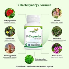 Pack of 2 X Nveda B-Capsules for BP Control & Hypertension (60 Caps) SF.