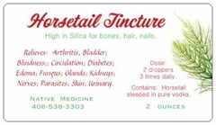 Horsetail Tincture Bones,Hair & Nails, Sore Joints, Kidneys, Nerves, UTIs, Fungi