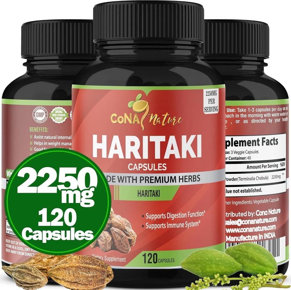 Organic India Haritaki Capsules 2250MG, Rejuvenation, Improving Digestion