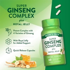 Nature’s Truth Super Ginseng Complex | 60 Capsules | 60 Count (Pack of 1)