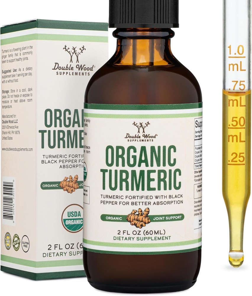 Organic Turmeric Curcumin Drops, Black Pepper + Ginger, Joint Support, 2 oz | Jo