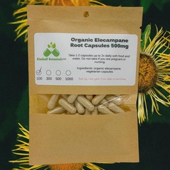 Organic Elecampane Root (Inula helenium) 500mg vegetarian capsules, made fresh