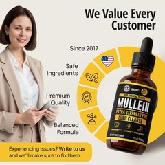 Mullein Leaf Drops – Immune Support & Detox – Lung Cleanse for Smokers – 4 Oz