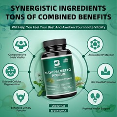 Saw Palmetto with Pumpkin Seed Oil – Supports Prostate Health & Hair Growth