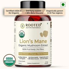 Lions Mane Mushroom Extract Capsules USDA Organic 60 Capsul c583