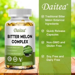 Organic Bitter Melon Complex Extract 120 Capsules – Blood Sugar Support 2500mg