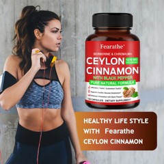 True Organic Ceylon Cinnamon Capsules 1210mg Highest Potency Blood Sugar Support