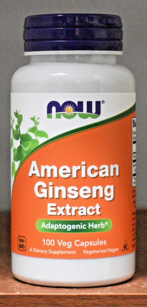 NOW FOODS American Ginseng 500 mg 100 Capsules Extract 100 VegCaps