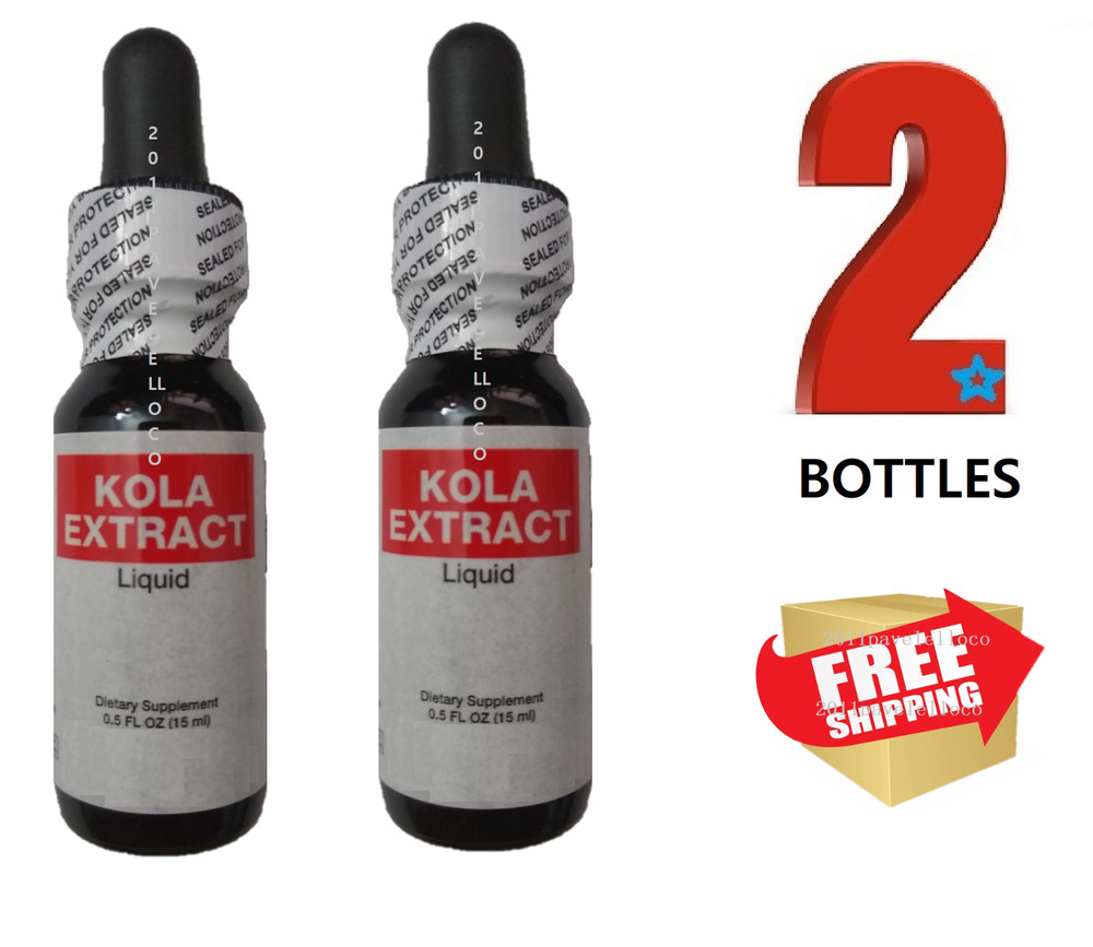 Kola Herbal Extract 1/2 FL OZ. In seal glassed bottled with a Dropper