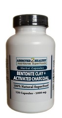 120 Sodium Bentonite Clay & Activated Charcoal Capsules 1000mg – Exclusive Blend