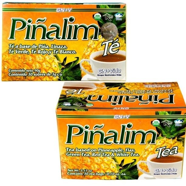 2 PACK GN + LIFE Pinalim Te Mexican Version, Pineapple – 30 Day Supply