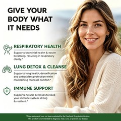 Mullein Leaf Capsules for Lung Cleansing & Detox Herbal Dietary Supplement 120pc