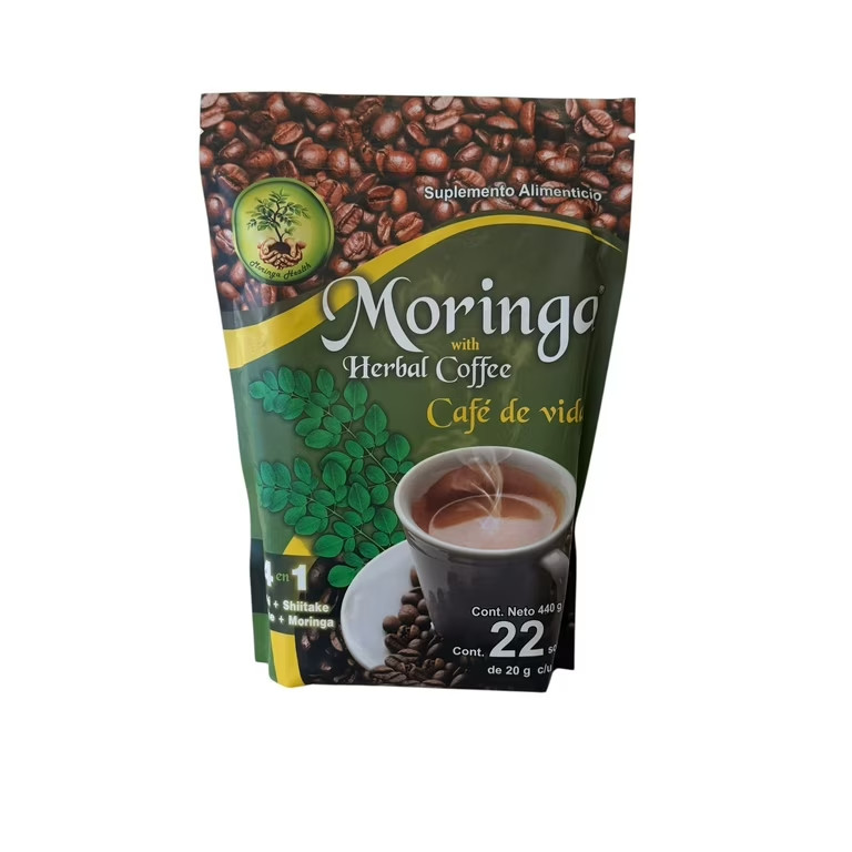 MORINGA HERBAL COFFEE – CAFÉ HERBAL CON MORINGA – 22 BAGS 440GRS CAFE DE VIDA