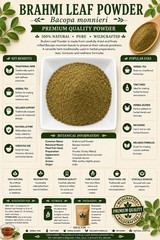 Brahmi Leaf Powder | Bacopa monnieri | Wild Crafted | Premium | Herbal Tea |