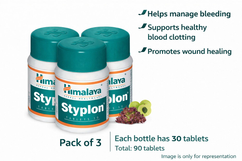 Himalaya Styplon Tablets 90 Tabs Herbal Daily Wellness Support expiry 03-2027