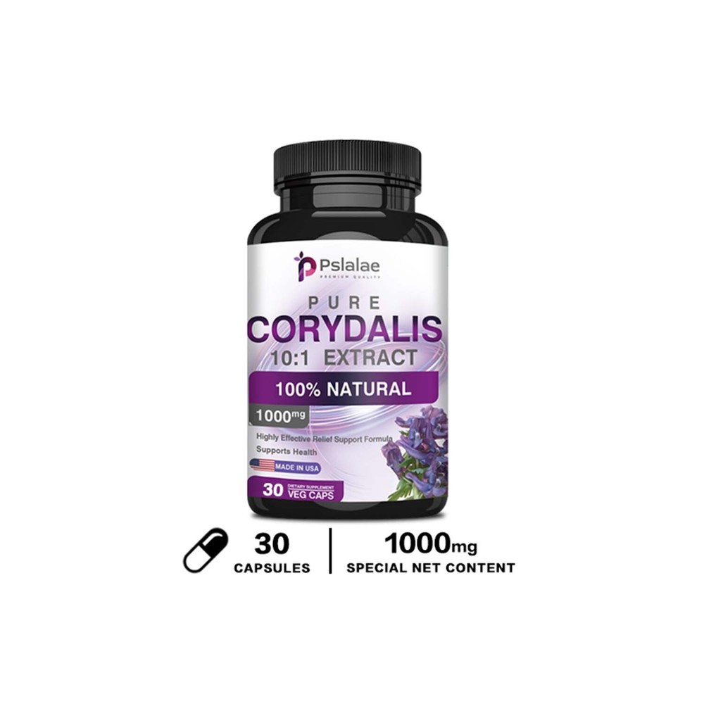 Corydalis Extract Capsules 1000mg – Strong Pain Relief Formula, Veggie, Non-GMO