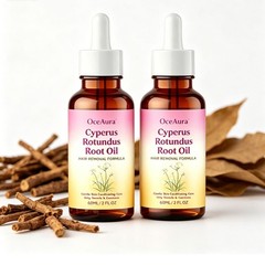 Natural Cyperus Rotundus Oil for Hair Removal, Reduction Serum for Face & Body