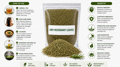 Rosmarinus officinalis Dried Rosemary Leaves | Premium Natural Herb,100gm