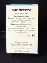 4bx 6ea 24x Bottle Sunrider Sunbreeze Essential Oil 0.17fl.oz Pain Relief Muscle