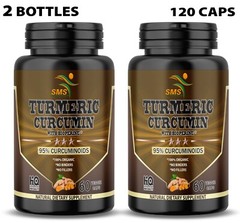 TURMERIC 95% CURCUMIN 10,000mg TUMERIC PILLS ANTIOXIDANT ANTI AGING 2 x BOTTLES