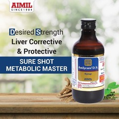 AIMIL Amlycure DS Syrup 200ml Pack of 2 Ayurvedic Herbal Liver Tonic